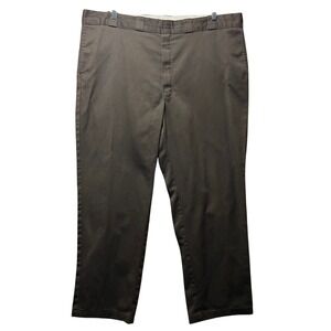Dickies 874 Work Pants Original Fit Brown Chino‎ Casual Trousers 46x32